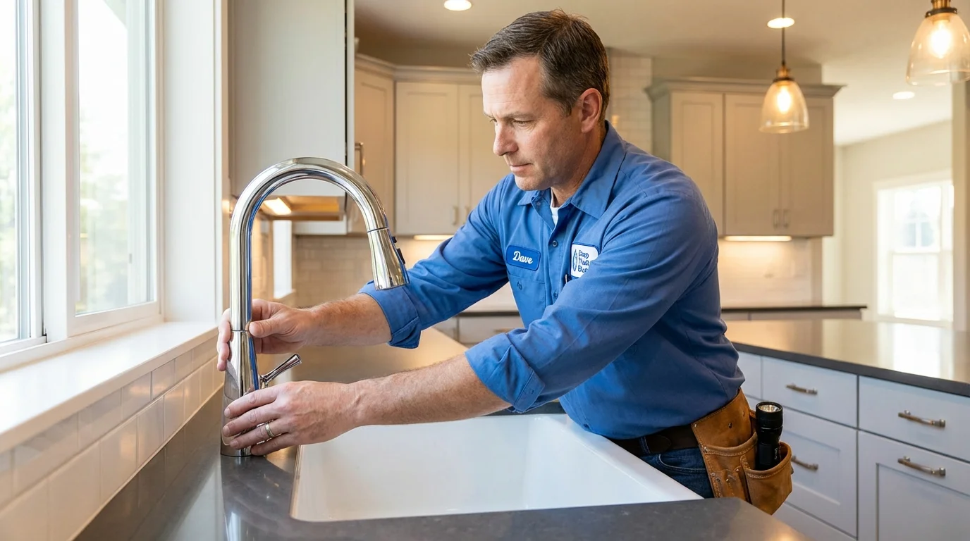 Kitchen faucet installation by Johns Plumbing LLC in Glidden